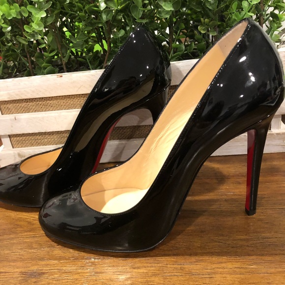 Christian Louboutin Shoes - CHRISTIAN LOUBOUTIN Simple Patent Pumps, Black 41